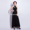 Moda Negro halter estilo Prom vestir Vestido de Noite Imperio Couture Brazilian vestido de noche 2017